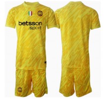 Inter Milan Bramkarskie Koszulka Wyjazdowa dzieci 2024-25 Krótki Rękaw (+ krótkie spodenki)